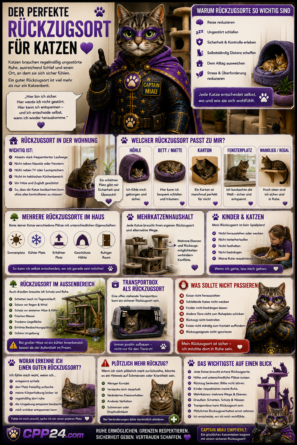 cpp24.com, Der Perfekte Rückzugsort für Katzen, Katzen, Höle, Bett, Matte, Karton, Wandregal, Transportbox, Wasser, Schatten, Trockene liegeflächen, cpp24,